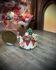 12th Scale Christmas Table Teapot  Ooak miniature collectable