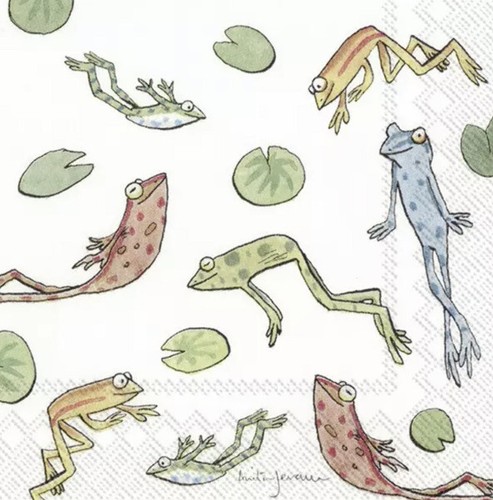 Jumping frogs 25x25 cm - x,