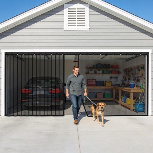Sliding garage door screen - sliding,