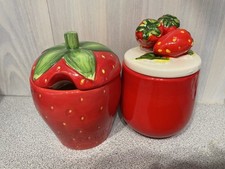 2 x vintage ceramic Strawberry