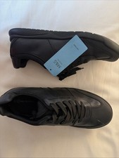 M&S Boys Black Leather School