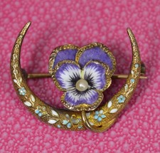 Rare Victorian Enamel and 14ct