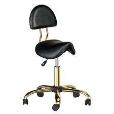 Adjustable black gold saddle - black,