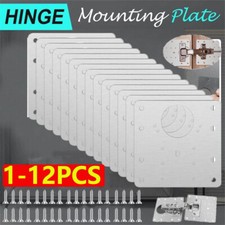 12X Hinge Repair Plate Cabinet Hinge Repair Brackets Kitchen Cupboard Door Kit