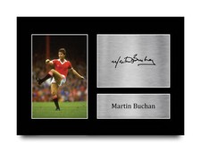 Martin Buchan Man United Printed Autograph Photo a Football Fan