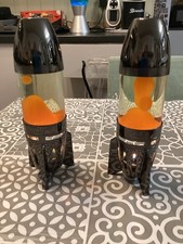 Pair Of Mathmos Fire flow Candle Powered lava Lamps..uses Tea Light To Run
