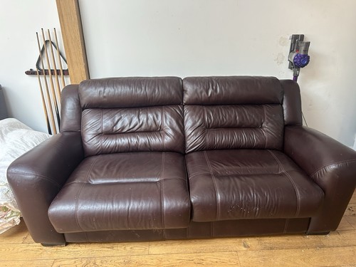 Leather sofa bed - leather,