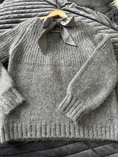 Mint Velvet Beautiful Grey 63% Alpaca & Wool Blend  Jumper Size M ( 14 )