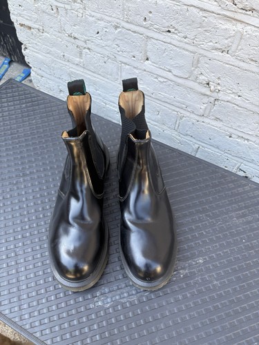 Solovair black leather chelsea - black,