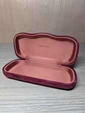Gucci Premium Red Velvet Hard Clamshell Glasses Case Storage Accessories