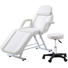 Massage Bed Table Therapy Tattoo Salon Pedicure Facial Sofa Bed Chair with Stool
