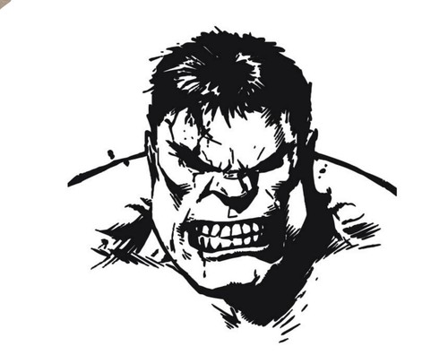 Hulk face vinyl - face, for