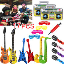 17pcs Inflatable Instrument Guitar Microphone Adult Fancy Music Prop Hen Party