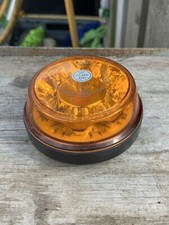 Low Profile Single Bolt Mount Flashing Amber LED Strobe Beacon Car Van 12v 24v
