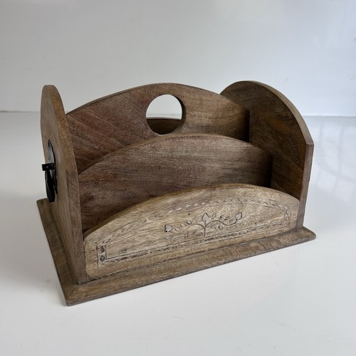 Vintage wooden letter rack - letter,