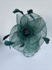 Dark Teal Green Fascinator