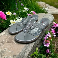 womens sandals wedge silver