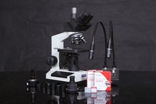 OMAX 40X-2500X Trinocular Microscope + 10MP Camera, Slides, LED Light & Canon Ad