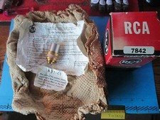 VINTAGE RCA 7842 TUBE / VALVE. (Conduction cooled UHF transmitting tetrode) 1966