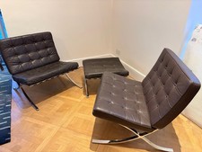 2 x Barcelona Brown Leather