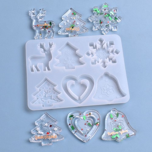 Christmas resin pendant - resin,