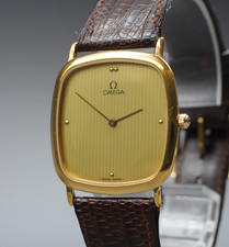 [Near MINT] Vintage Omega De Ville Cal.1378 30mm Quartz Gold Dial Men's Watch