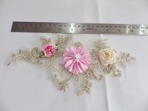 Floral lace embroidery - 3d,