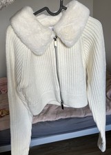 Cardigan With Fur Collar Zara