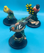 Jo lot x 3  The Country Bird Collection by Andy Pearce inc stonechat, chaffinch