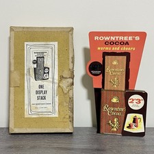 Antique Vintage Rowntrees Cocoa One Display Stack Chocolate Stand Boxed Rare