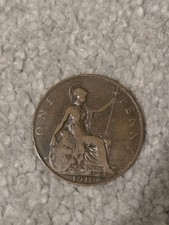 1910 Great Britain 1 Penny  -