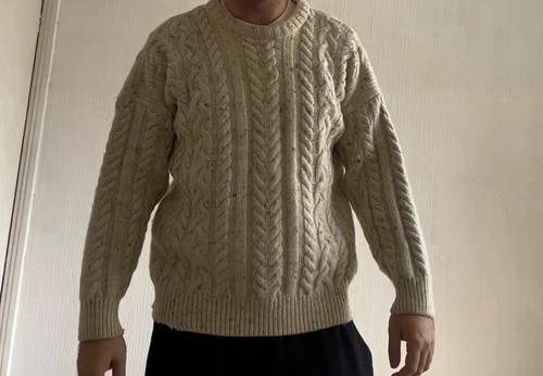 Vintage cream cable knit - vintage, wool