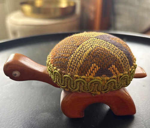 Vintage wooden turtle - wooden,