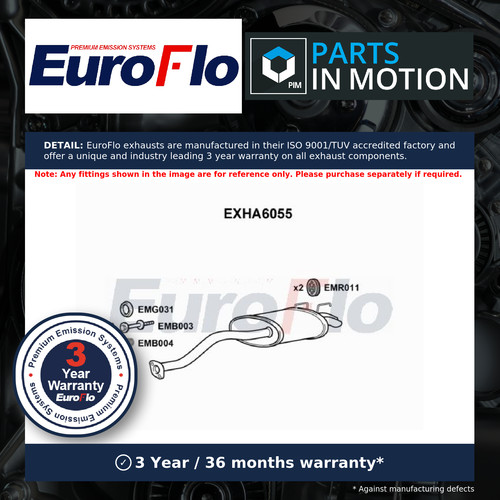 Exhaust back rear box - back, fits