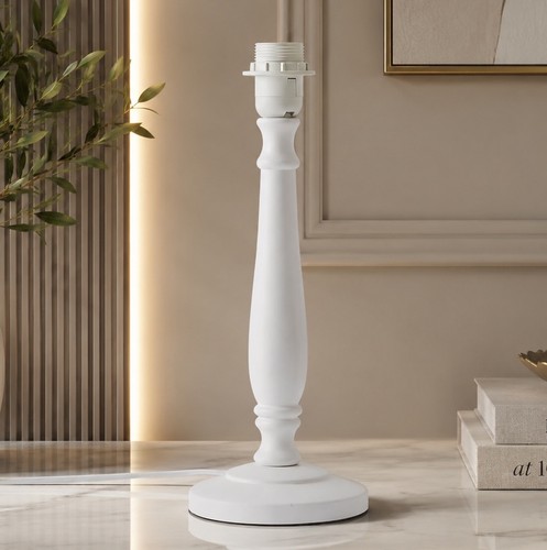 Victoria wood white table lamp - wood,
