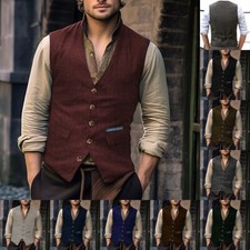 Hipster Mens Tweed Waistcoat