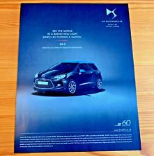 CITROEN DS3 - ORIGINAL FRAMEABLE COLLECTIBLE CLASSIC CAR ADVERT