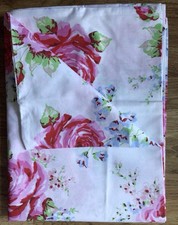 1 Housewife Pillowcase Cath Kidston Classic Rose White Cotton Percale Fabric New
