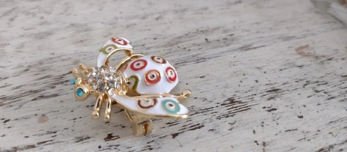 Pretty enamel and rhinestone - enamel,