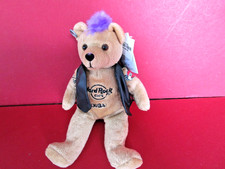 Punk Rock Teddy Bear Hard Rock Cafe Dubai 9" Herrington 2008 Biker