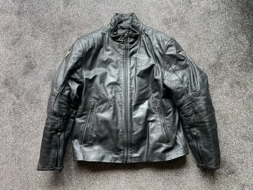 Dainese mens black leather