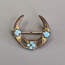Antique Horseshoe Pin Blue
