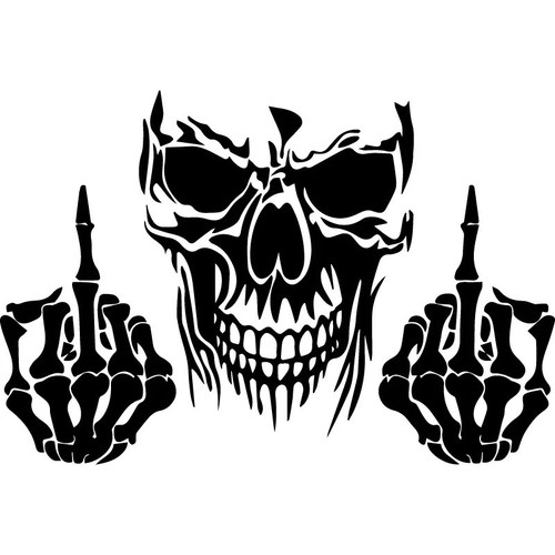 Large skull bones vinyl - bones,