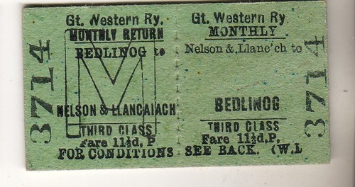 Railway ticket gwr - railway, &