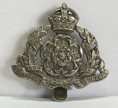 Derbyshire yeomanry cap badge - cap,