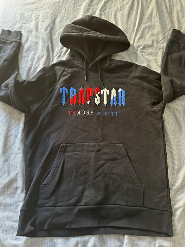 Trapstar black pullover hoodie - black,