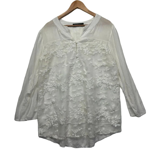 Zanzea white cotton lace top - zanzea,
