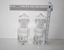 Vintage Pair of Dartington Crystal Glass Oil and Vinegar Bottles Decanters