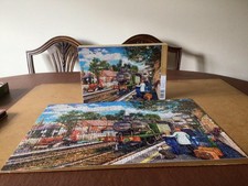Corner Piece Train Adventures 500 Piece Jigsaw Puzzle Steam Train Station VGC