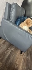 Slate Grey Leather Sofa